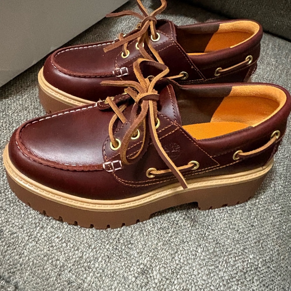 Timberland Dark Brown Leather Boat Shoes